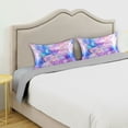 thumbnail image 3 of Yayeee Pillowcase Standard Size Set of 2 Satin Wrinkle Resistant Envelope Pillow Case, Pastel Pink Marble Pattern, 3 of 8