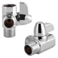thumbnail image 1 of Three-Way Shower Diverter, 3-Way Brass  Diverter G1/2" T Shape Adapter Valve For Shower Arm Mounted, 1 of 8