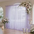 thumbnail image 3 of Efavormart Sheer Wedding Arch Drape 10FTx10FT Lavender Lilac – Backdrop Curtain Panel with Rod Pocket, 3 of 4