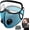 Blue-e-1pc, variant on Reusable Carbon Filter Dust Mask, Breathable Detachable Adjustable Respirator Face Mask with 5 Activated Filters