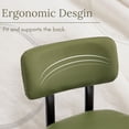 thumbnail image 6 of Dayalane 26" Modern Counter Stools Set of 2, Upholstered Leather Bar Stools with Metal Legs, Curved Back Barstools for Kitchen Island, Home Pub,Dining Room, Green, 6 of 9