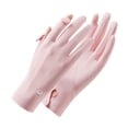 thumbnail image 2 of Guantes de protección solar para mujer, de verano, para exteriores, protección solar, finos, transpirables, antideslizantes, de hilo crudo, con fugas en los dedos, guantes deportivos para montar, 2 of 3