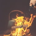 thumbnail image 4 of Wooden Handle BBQ Charcoal Clip Portable Fire Tongs Duck-Billed Tong Camping Charcoal Tong, 4 of 9