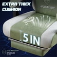 thumbnail image 5 of Vyrox Reclining Gaming Chair with Footrest, Massage Lumbar Support, Breathable Technical Fabric, Ergonomic Video Game Chair with Headrest, Green, 5 of 7
