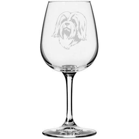

Havanese Dog Themed Etched 12.75oz Libbey Wine Glass