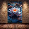 thumbnail image 4 of Mudket Framed,Zen Canvas Wall Art,Ready to Hang,Pink Floral Canvas Print,Botanical Wall Decor,for Bathroom Bedroom Living Room Decor - 12"L x 8"W, 4 of 10