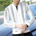 thumbnail image 3 of Mdesiwst Men Summer Coat Sun Protection Solid Color Zipper Hollow Out Breathable Anti-UV Long Sleeves Elastic Cuff Summer Jacket Men Clothes, 3 of 7