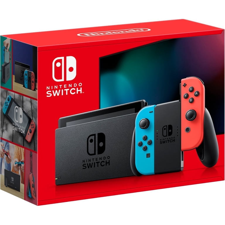 Nintendo Switch 本体 青赤ジョイコンおまけでSDカード32GB Nintendo Switch 32GB Console Video Games, with Neon Red/Neon Blue