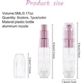 thumbnail image 4 of 6PCS Portable Mini Refillable Bottle Perfume Atomizer Bottles with Vintage Diamond Shape and Aluminum Nozzle for Travel, 4 of 7
