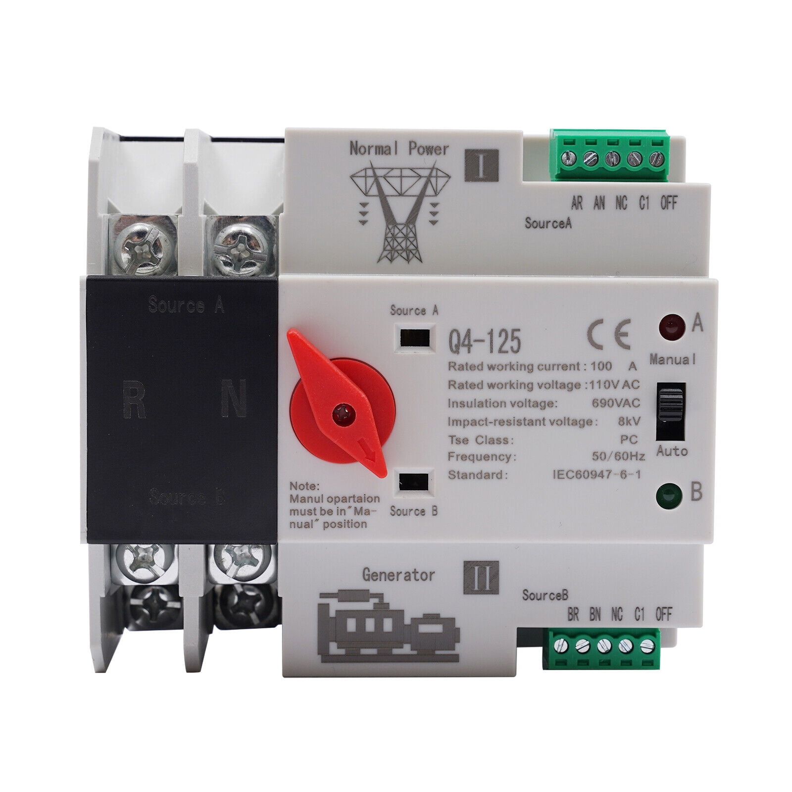Dual Power Automatic Transfer Switch 2 Pole 100A Philippines | Ubuy