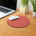 thumbnail image 5 of WIRESTER 7.88 in Round Mouse Pad with Non-Slip Rubber Base for Computers, Laptop, Office & Home - Solid Peach Blossom Pink, 5 of 5