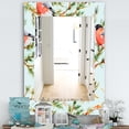 thumbnail image 2 of DESIGN ART Designart 'Little Bird With Red Chest On Pine Branch' Traditional Mirror - Vanity Printed Mirror 23.7 in. wide x 31.5 in. high, 2 of 5