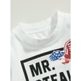 thumbnail image 5 of Toddler Baby Boy 4th of July Outfit 6M 12M 18M 2T 3T Mr Steal Your USA Short Sleeve T Shirt Tops Shorts Set Summer Clothes, 5 of 8