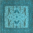 thumbnail image 1 of Ahgly Company Indoor Square Oriental Light Blue Industrial Area Rugs, 6' Square, 1 of 4