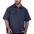 thumbnail image 2 of Dpytoraw Men's Double Pocket Solid Color Baggy Short Sleeved Shirt Men’s Oxford Shirts, 2 of 5