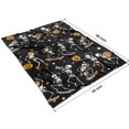 thumbnail image 4 of Black Halloween Dancing Skeletons Blanket,Comfortable Soft Flannel Throw Blanket,All Season,Warm Lightweight Blankets for Sofa Bed Couch Living Room Chair,60"x80", 4 of 4