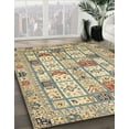 thumbnail image 2 of Ahgly Company Indoor Round Abstract Khaki Gold Abstract Area Rugs, 4' Round, 2 of 6
