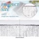 thumbnail image 2 of 10 yardas de flecos de lentejuelas de 9.8 pulgadas, flecos de PVC para coser, borlas de lentejuelas grises para manualidades., 2 of 9