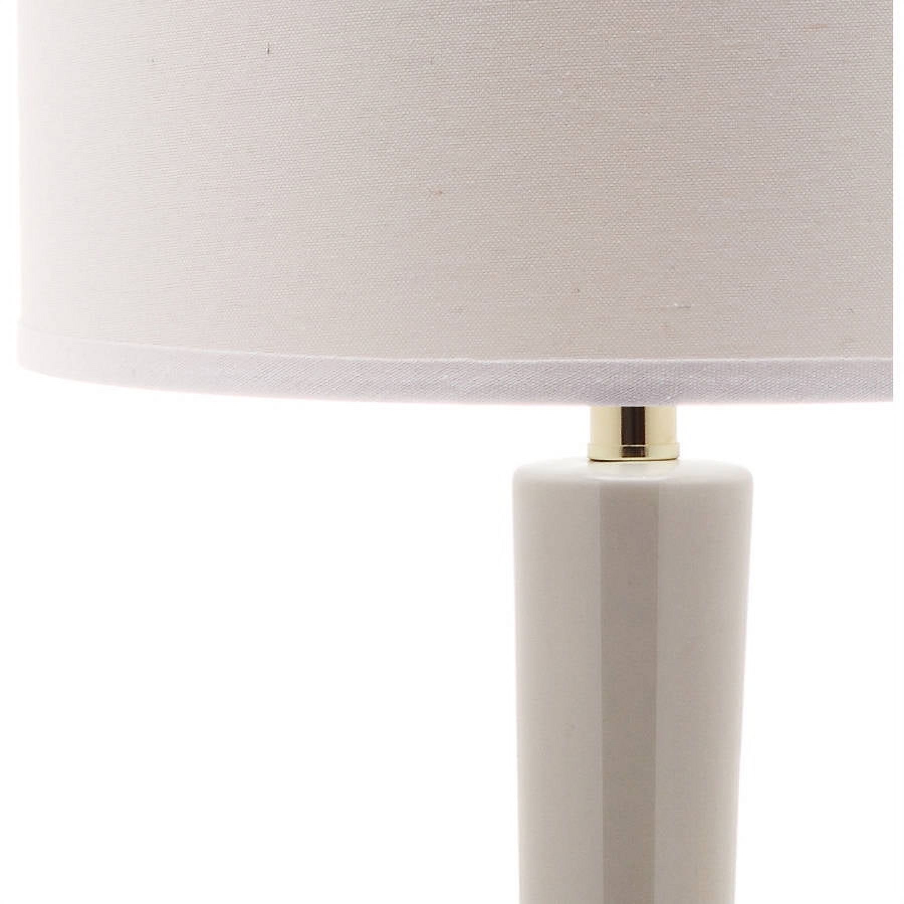 SAFAVIEH Mae 30.5 in. H Long Neck Ceramic Table Lamp, Light Grey, Set of 2 - image 4 of 5
