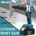 thumbnail image 2 of Brushless Electric Rivet Gun with LED Light Cordless Automatic Riveting Tool Multifunctional Rivet Nut Tool (Battery Not Included), 2 of 7