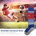 thumbnail image 2 of Calcetines de fútbol azules para jóvenes, duraderos, transpirables y que absorben el sudor para niños activos, 2 of 8