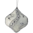 thumbnail image 3 of Northlight 3ct Beaded Shatterproof Christmas Onion Ornament Set 3" - Silver/White, 3 of 3