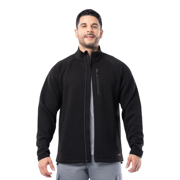 Wrangler ATG Men's Performance Long Sleeve Full-zip Cable Trailblazing Sweater Jacket, Size S-2XL