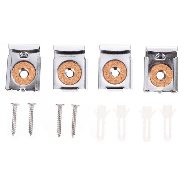 KAJNBN 8Pcs 2Sets Mirror Glass Clips Silver Iron for Homeowners and Decorators in Bathrooms