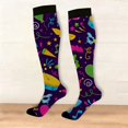 thumbnail image 3 of Carnival Stockings for Women Cropper Thigh High Cozy Compression Winter Fashion Running Womens Socks Dark Blue, 3 of 7