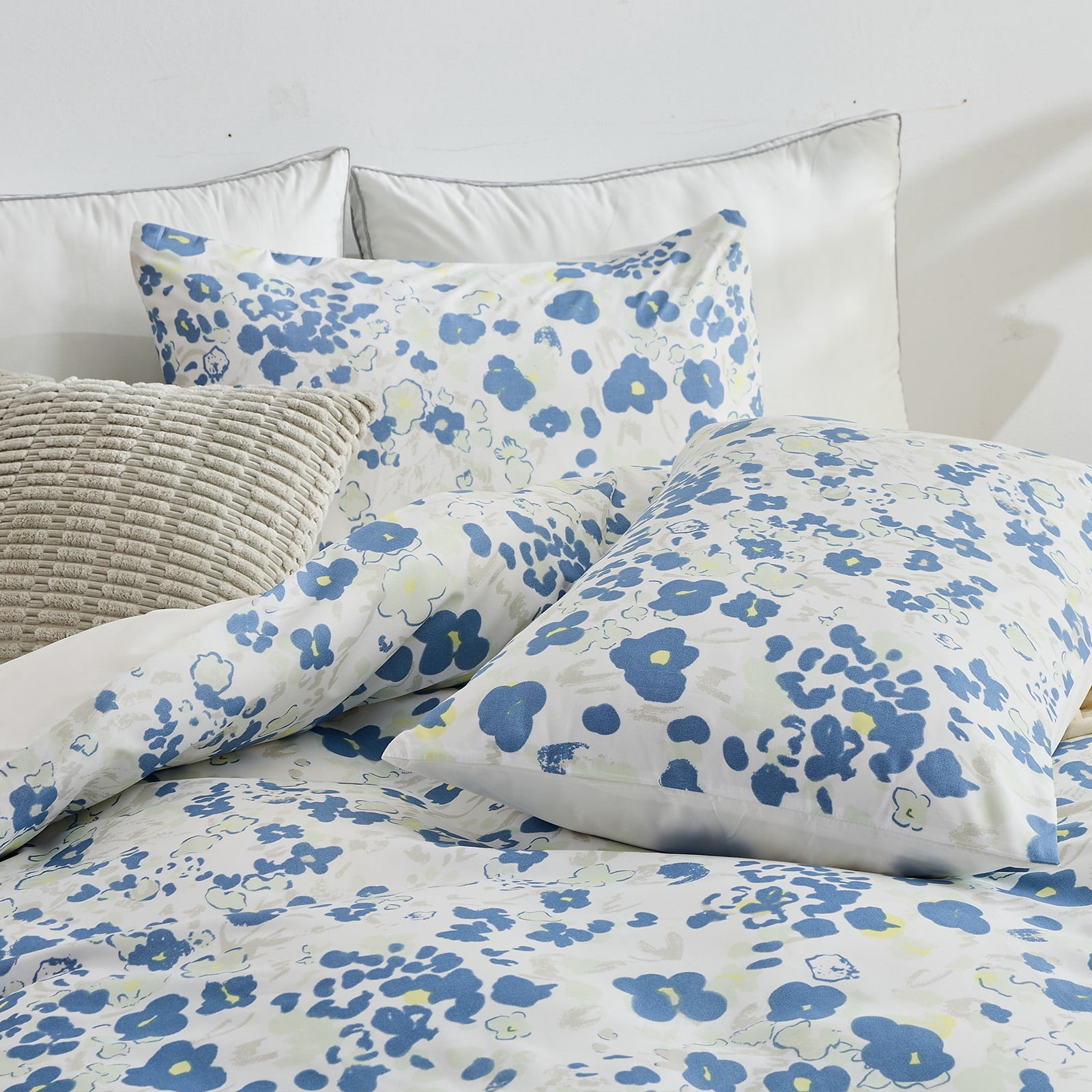 Hitime Queen Duvet Cover Set, Soft & Breathable Microfiber 3 Pieces Queen Bedding Sets, Pattern Queen Comfy Duvet Cover Set, with Zipper Closure (Queen)