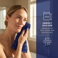 thumbnail image 6 of REGALWOVEN 4 Pack Solid Striped Cotton Washcloths, Soft Absorbent Fingertip Towels for Face, Body, and Spa Dark Blue 13" x 13", 6 of 6