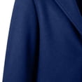thumbnail image 5 of Nmnitkp Men's Solid Color Notched Lapel Single‑Breasted Mid‑Long Wool Blend Overcoat Long Sleeve Pocket Trench Coat for Fall Winter Business Casual Daily Street Outfits Navy,3XL, 5 of 9