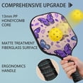 thumbnail image 4 of Pickleball Paddles Set Of 1, Fiberglass Surface, Boho Butterfly Decor, 1 Paddle, 2 Balls & Bag, 4 of 5