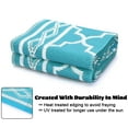 thumbnail image 3 of Hasoo 9' x 18' PP Tube Woven Outdoor Rug for Patio Reversible Carpetfor Camping Blue & White, 3 of 7