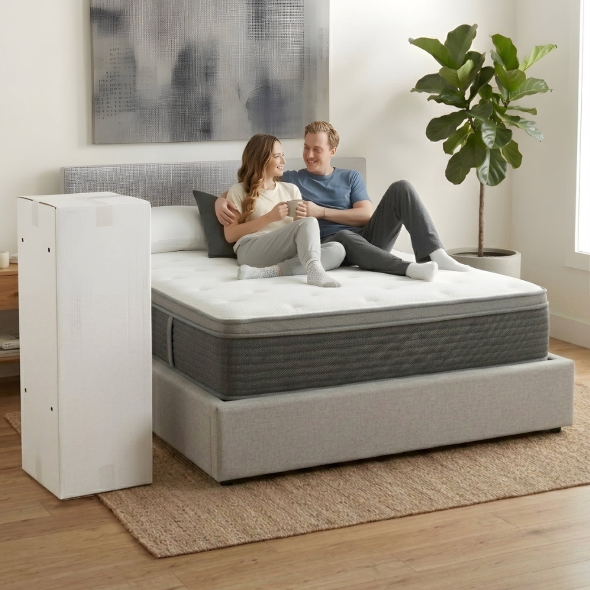 Primo International Equilibria 12in Polyurethane King Mattress in White