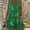 Green, variant on Pejock Summer Dresses for Women 2023 Round Neck Lace Patchwork Printed Loose Sleeveless Dress Green 4XL (US Size:16)