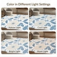 thumbnail image 7 of ODIKA 4'x6' White Blue Blossom Elegance for Modern Washable Area Rug Chic Floral Design with Serene Accents Pet Friendly, Non-Shedding for Bedroom, Reading Nook, 7 of 7