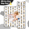 thumbnail image 4 of Multicolor Cat Head White Pattern Teens Toddler Nap Mat with Pillow, Sleeping Mat Bag for Preschool Daycare 60"x20", 4 of 6