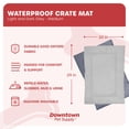 thumbnail image 3 of Downtown Pet Supply Dog Crate Mat, Waterproof Pet Bed, Dark/Light Gray, M, 3 of 7