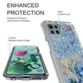 thumbnail image 3 of LG K92 5G Phone Case, Rosebono Hybrid Bling Glitter Sparkle Epoxy Graphic Marble Colorful Silicone Skin Cover Armor Case for LG K92 5G (Blue), 3 of 6