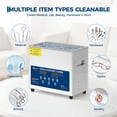 thumbnail image 6 of 3L Digital Ultrasonic Cleaner with Timer, 40kHz 60W Commercial Stainless Steel Cleaning Machine with Transducers for Jewelry, Glasses, Eyeglass, Dentures, 6 of 14