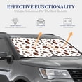 thumbnail image 4 of Windshield Sun Shade, Brown Coffee Bean Print White Foldable Car Sun Shade Windshield For Front, 2 Pieces, 4 of 4