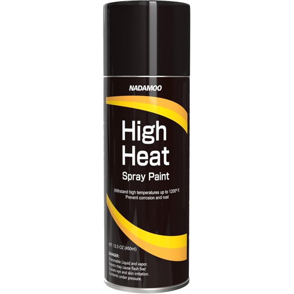 High Heat for Metal, Matte Finish BBQ & Stove Aerosol Paint - High Temperature Resistant Up to 1200°F,1 Can, Black