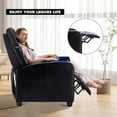 thumbnail image 4 of Ebello Massage PU Leather Recliner Chair for Living Room，Home Theater Seating，Modern Wingback Single Sofa-Black, 4 of 5