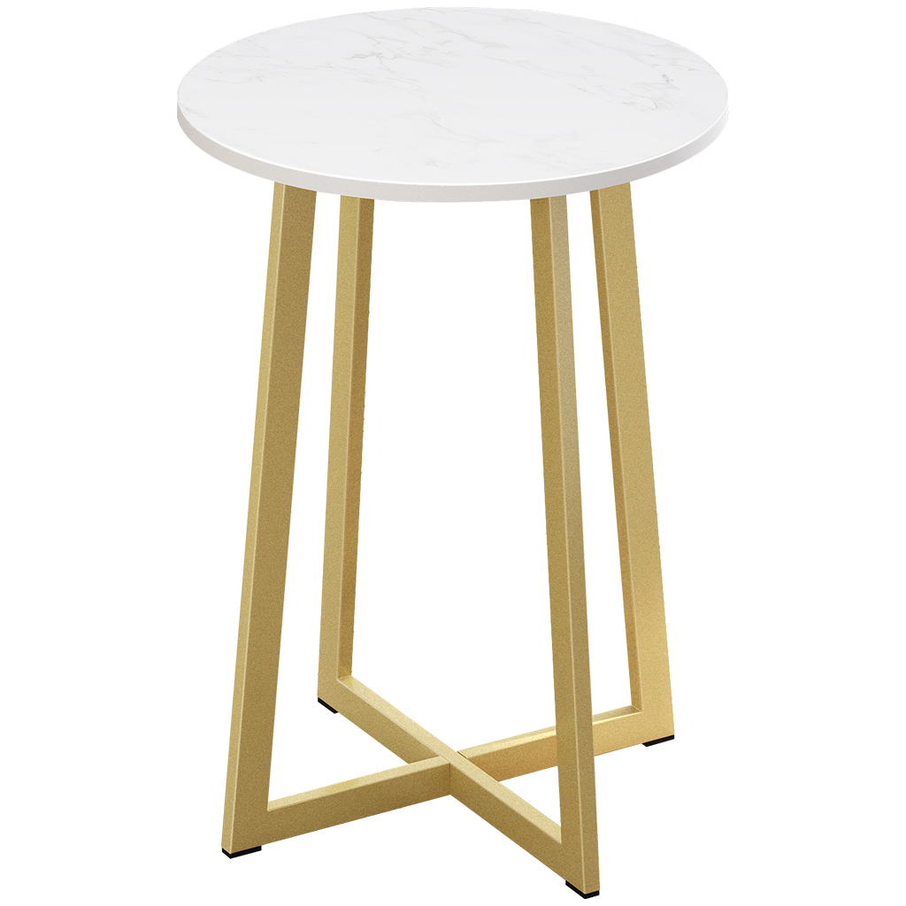 Table, LANGRIA Round Side Table, XShaped Small End Coffee Accent Table