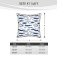 thumbnail image 4 of Fotbe Blue Fish Pattern Velvet Decorative Throw Pillow Covers with Elegant Piping, Soft Plush Cushion Cover for Sofa, Bed, Car, Office-20"x20", 4 of 8
