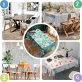 thumbnail image 2 of Pioneer Flower Floral Print Pattern Rectangle Tablecloth 60"x120",Waterproof Polyester Rectangle Table Cloth, Wipeable Spillproof Polyester Tablecloth for Dining, Camping, Indoor and Outdoor, 2 of 6