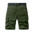 thumbnail image 4 of WTOBBY Men's Casual Comfortable Cargo Shorts, Multi-Pocket Military Tactical Design, Beltless Waist for Easy Wear, Lightweight and Durable for Daily Use,Army Green L, 4 of 5