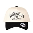 thumbnail image 2 of Vergiac SPORTS CLUB Letter Embroidered Color Block Trucker Hat Unisex Adjustable Cotton Breathable Fashion Cap for Travel Daily Wear, 2 of 5
