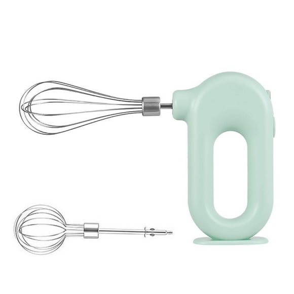Generic H-D01 Electric Egg Beater Rechargeable Handheld Mixer Portable Food Beater Whisk 4 Speed for Baking Cake Egg Cream with Stainless Steel Egg Whisk